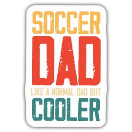 Soccer Stickers Soccer Lover Decals Soccer Dad Vinyl Stickers, Weather-Resistant Sticker for Water Bottles Laptop Window Car Size 4"