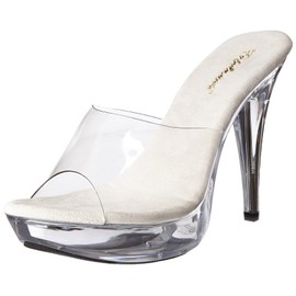 Fabulicious Women's Cocktail-501 Platform Slide Clear/Clear