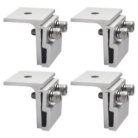1/4pcs Aluminium Standing Seam Clamp, Sheet Metal Roof Mounting Bracket, For Fixing Structures For Solar, Photovoltaic Or Folded Sheet Metal Roofs, 45 * 52mm Sliver (4pcs)
