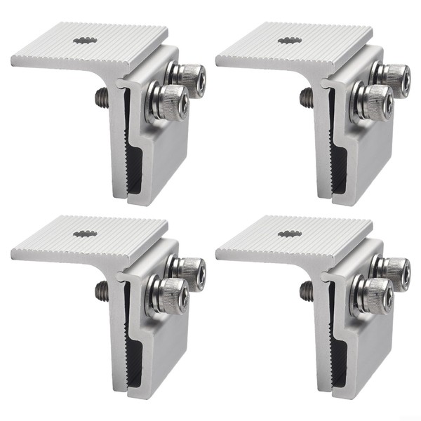 1/4pcs Aluminium Standing Seam Clamp, Sheet Metal Roof Mounting Bracket,