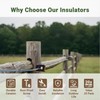 Ceramic Electric Fence Insulators, 20 Pack Heavy Duty Ceramic Insulators
