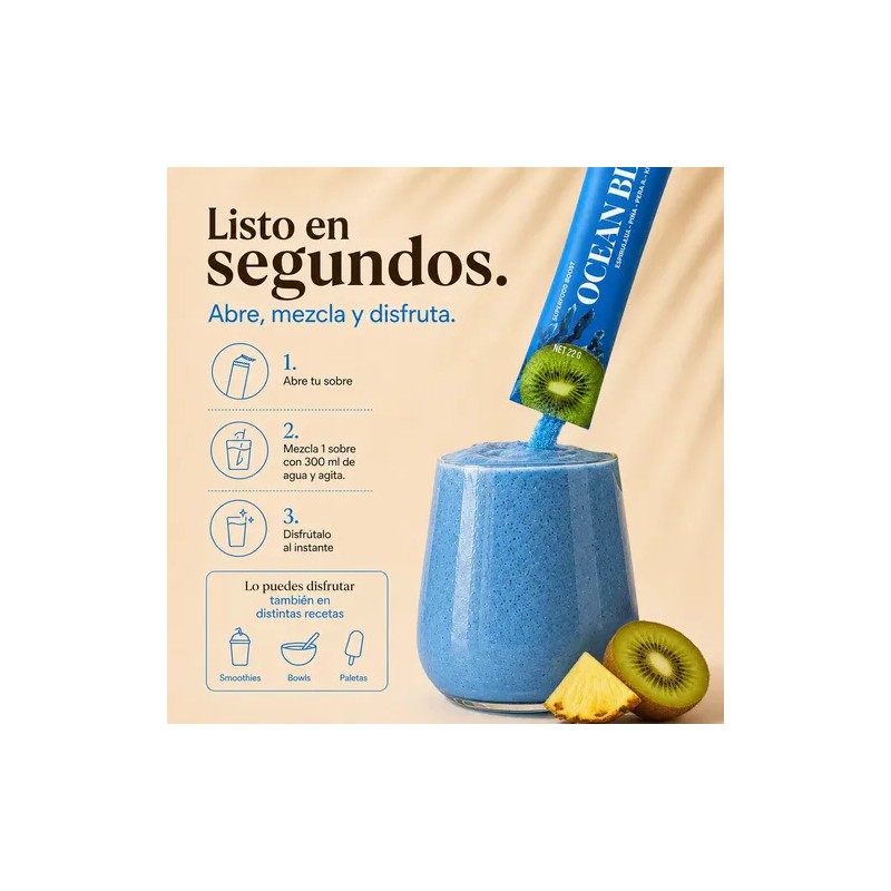 Amorasana Jugo De Espirulina Azul En Polvo Para Smoothie