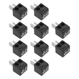 EMSea 10 Pcs 2 Pin DIN Plug with Screw Terminals for Audio Video Equipment DIN Plug Adapter Electrical Components Black