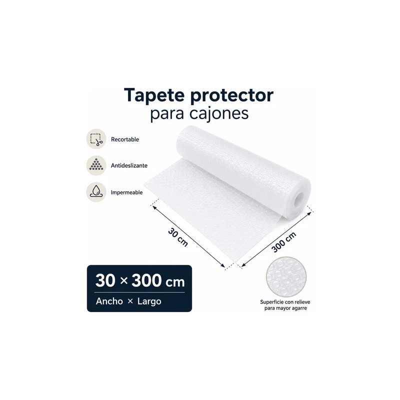 Pack 2 Forros Protectores Cajones Antiderrapantes 30x300cm