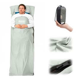 Ultralight Travel Sleeping Bag Liner - Soft, Breathable & Compact
