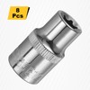 HARFINGTON 8pcs E-Torx Socket 1/2" Drive E12 External Torx Deep