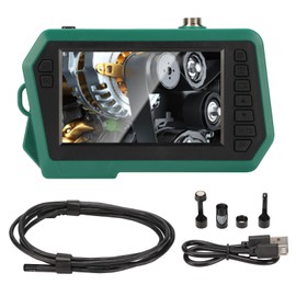 Dual Lens Borescope Inspection Camera 4.3in Screen 6 LED Light 1080P IP68 Waterproof Snake Camera for Automotive Sewer