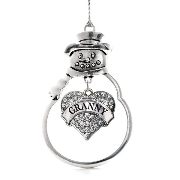 Inspired Silver - Granny - Silver Christmas Ornament - Pave