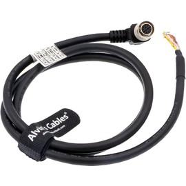 Alvin's Cables 12 Pin Hirose Female Right Angle to Open End Shield Cable for Sony Basler Cameras 1M