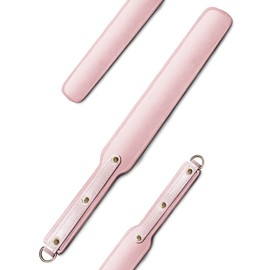 Ueemph 18 inch Riding Crop,Pink Leather Paddle,Super Durable Rug Paddles,Equestrian Crops（Pink）