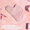 Flagest Gua Sha Rose Quartz Massage Tool, Facial Tool for