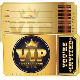 Lumoaster Birthday Party Invitations - Birthday Invitations for Boys Girls - Movie VIP Party Invitations - 20 Sets 4X7 Inch with Envelopes - Kids B-day Invites - Theme Party Decorations