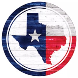 Creative Converting True Texan Texas Flag USA Patriotic Theme Party 7" Paper Dessert Plates
