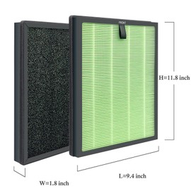 Can-Meageren MKD05 Replacement Filter HEPA, Compatible With AROEVE MKD05 Air Purifier, H13 3-Stage Filtration, 2-Pack