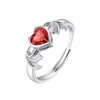 SILVERCUTE Adjustable Rings For Women Sterling Silver Ruby Ring July