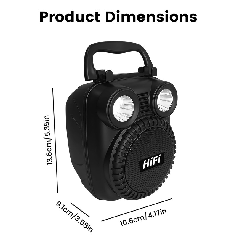 ottosing Portable Bluetooth Speaker-6000mAh Rechargeable Battery, Charges Phones, 10H Playtime,