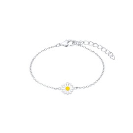 Prinzessin Lillifee 2035987 Bracelet 925 Sterling Silver Girls Children's Bracelet 12 + 2 cm Silver Flower Comes in Jewellery Gift Box, Sterling Silver, None
