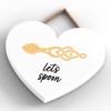 Global Designs Lets Spoon Welsh Love Spoon Wooden Heart Hanging