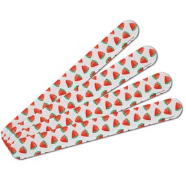 Watermelon Slices Summer Pattern Double-Sided Nail File Emery Board Set 4 Pack