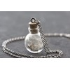Real Borosilicate Glass Chain Silver Stainless Steel 50 cm -