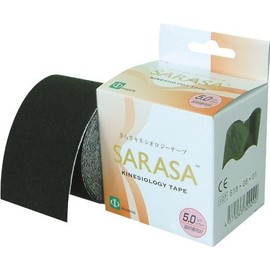 Sarasa Extra kinesiorozi-te-pu 5 cm X 5 m Black with 1 Roll