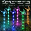 Set of 6 Arcylic Solar Butterfly Lights for Outside, Solar