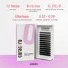 Curacoro Eclipse Flat Eyelash Extensions - Mixed Length 8-15mm, Thickness
