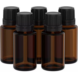 Piping Rock Aromatherapy 15 mL Glass Bottles with Droppers, 5 Bottles