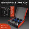 A-Premium Set of 6 Ignition Coil Pack and Iridium Spark