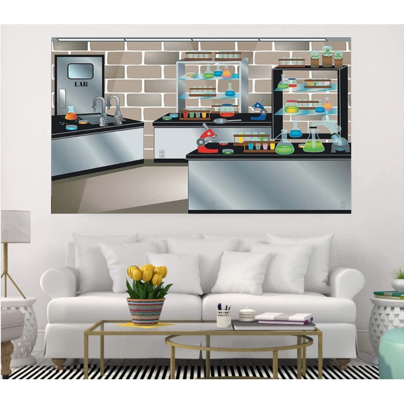 Science Lab Backdrop Science Subject School Chemistry Equipment Science Research
