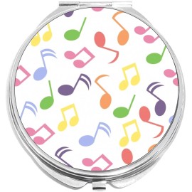 NewCharms Colorful Music Notes Compact with Mirrors - Perfect for your Pocket or Purse