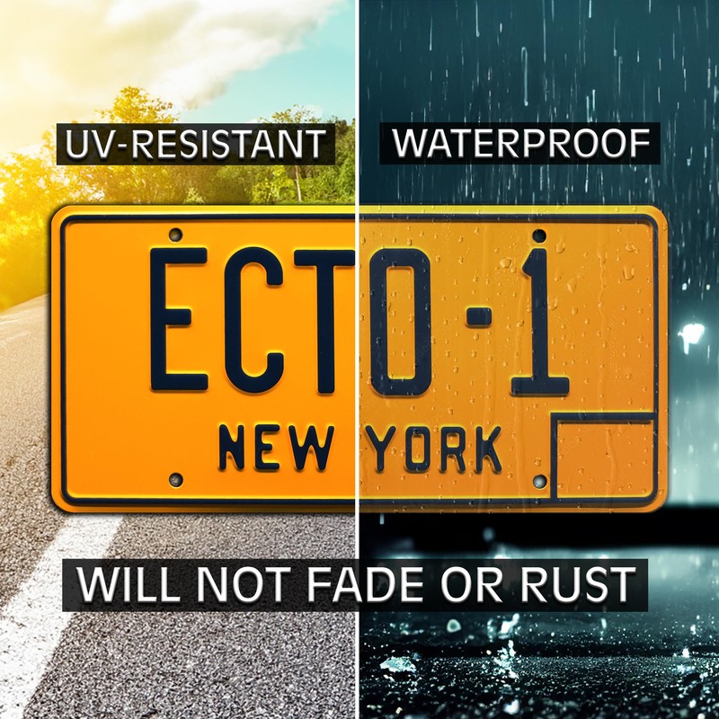 Ghostbusters Afterlife | ECTO-1 | Metal Stamped License Plates