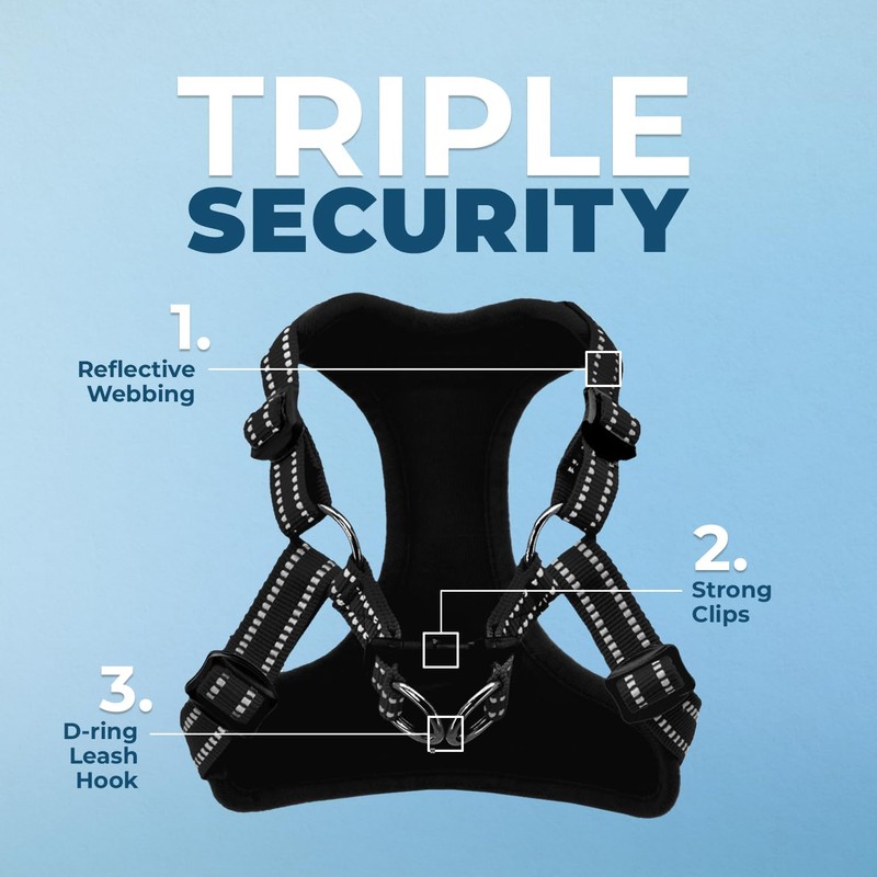 Best Pet Supplies Voyager Adjustable Dog Vest Harness Breathable No
