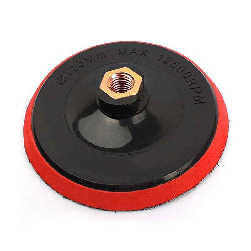 Power Tool Hook and Loop Backing Pad, 5 Inch Plastic