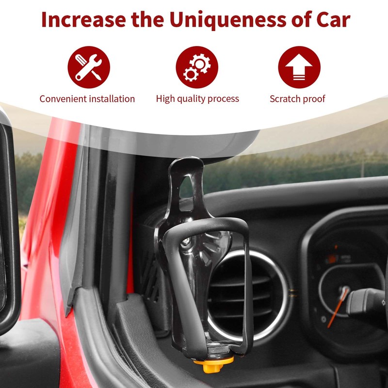 PDKLIN for Jeep JL Front Door Side Cup Holder for