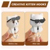 2 Cartoon Cat in Sunglasses Creative Gra-vity Hook Cute Cat