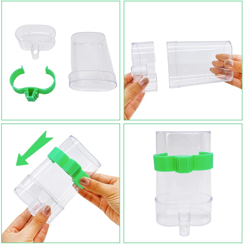Automatic Bird Water Dispenser Parrot Water Feeder Bird Seed Food