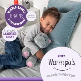 1i4 Group Warm Pals - Hippo - Cozy Lavender Scented Plush Toys - Stuffed Animal - Coolable Bedtime Comfort Plushie