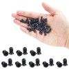 100 Pcs M5 x10 Computer Cooling Fan Mount Screws Black