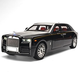 OANMYJJO Car Toys for Boys 1/18 Diecast Cars Phantom Model Car Kits Collectible Suitability for Children and Adults,Pull Back Cars with Light and Sound,Toy Cars for Boys Age 4-7（Silver）