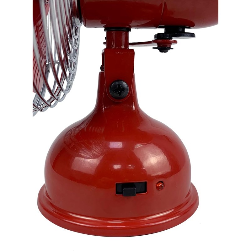 Good Housekeeping 92521 All-Metal 5" Retro Oscillating USB-Powered Personal Fan,