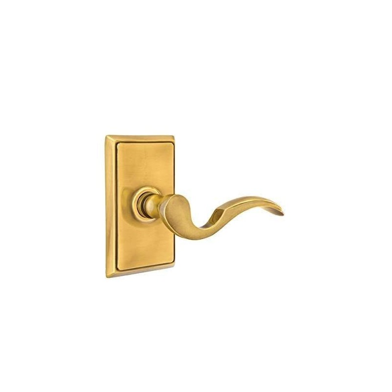 Emtek Passage Set, Rectangular Rosette, Cortina Lever, (Left Hand, Flat