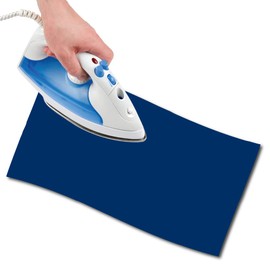 USIT, 1pc Thermoadhesive Cotton Repair Patch, 18"x4.5", Lightweight and Resistant, Blue