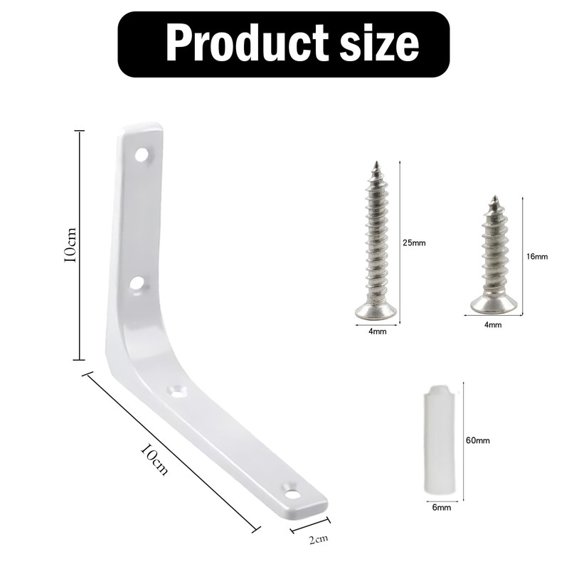 6 Pcs Shelf Bracket, Shelf Brackets, Brackets, Brackets for Shelves,