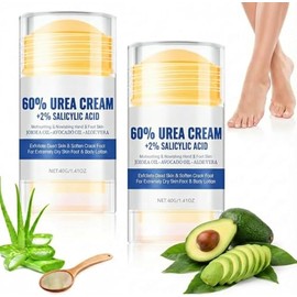 2Pzs Crema con urea 40% para pies resecos y talones agrietados | Crema para pies de hidratación profunda y suavidad extrema con efecto exfoliante para