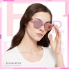 FancyPink Womens Pink Mirrored Sunglasses - Retro Polarized Cateye Shades