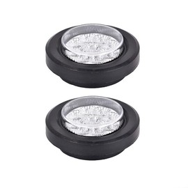 MACHSWON 2" 9 LEDs Trailer Marker Lights Pair, Amber Side Marker Clearance Light Front Rear Signal Indicator, Waterproof for Trailer Truck Van Pickup ATV UTV RV, Clear Lens