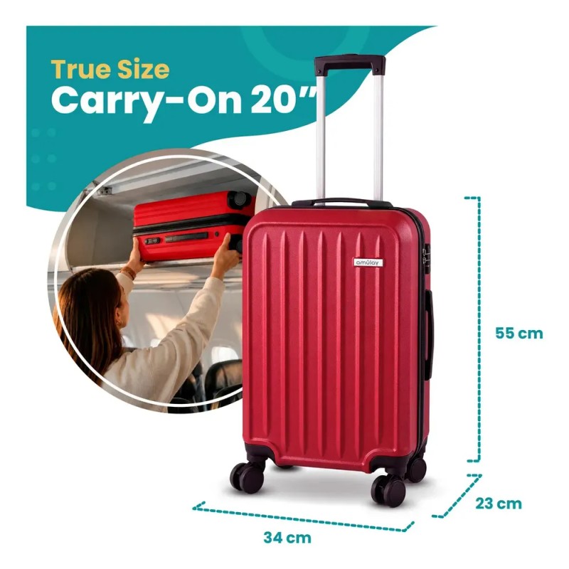 Maleta De Mano 20in Capri Cabina Carry On 10kg Candado