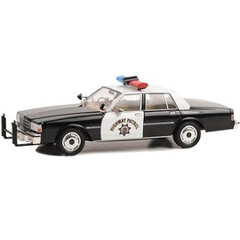 1989 Chevy Caprice PPV Black and White California Highway Patrol Hot Pursuit Series 8 1/24 Diecast Model Car by Greenlight 85582