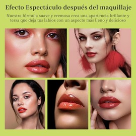 Lip Oil Hidratante Lip Gloss, Juego de 5 Colores Transparentes con Efecto Espejo, Brillo Labial No Pegajoso, Nutritivo y de Larga Duración Ideal para regalar o consentirte